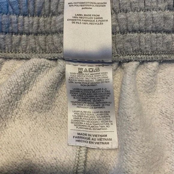 Adidas Boys Fleece Jogger Sweatpants Large Grey Heather Inside Drawcord Pockets - Picture 8 of 8